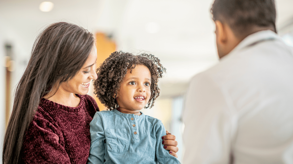 family speaking to nurse practitioners